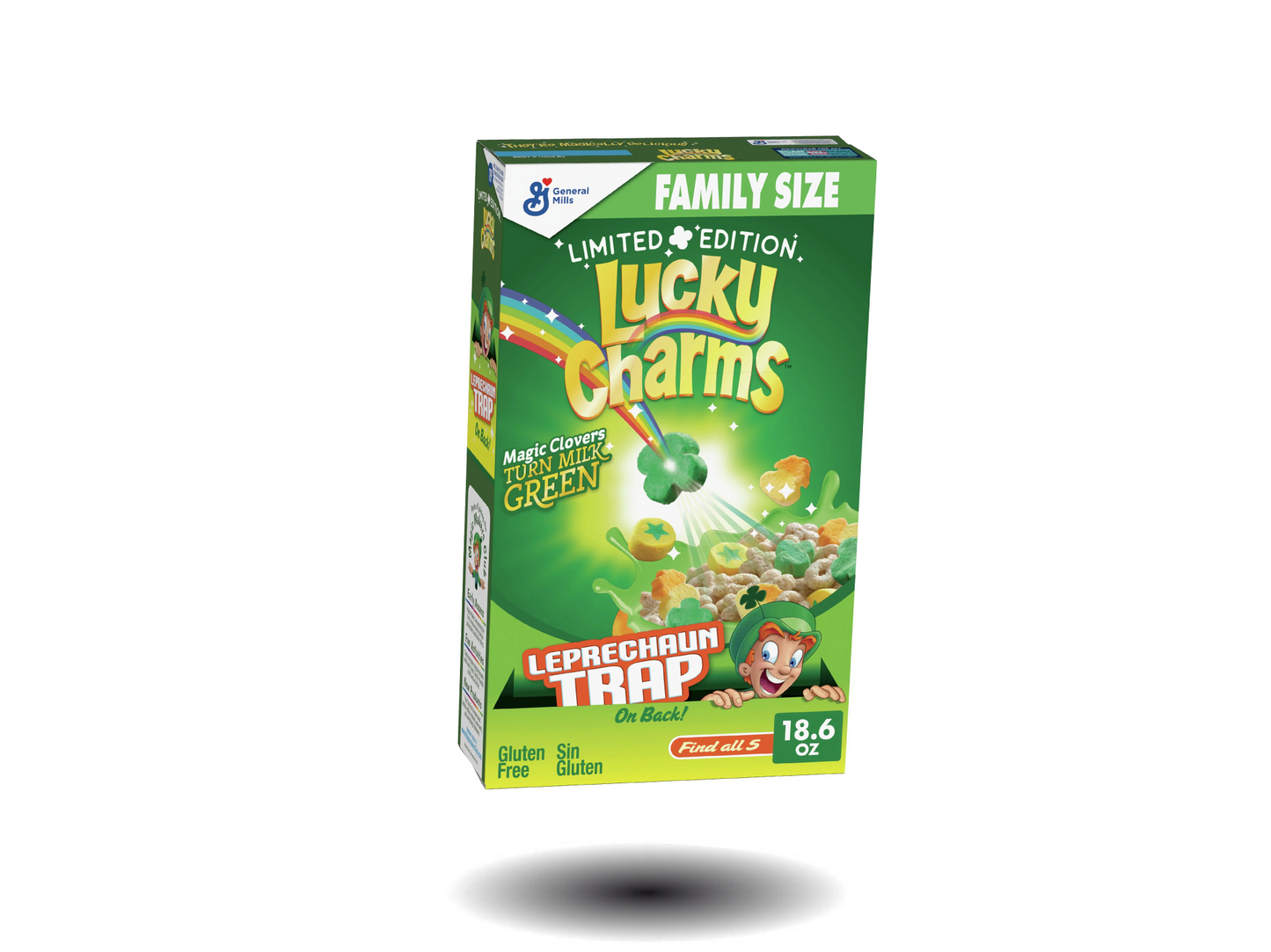 Lucky Charms Cereal  St Patricks Day with Marshmallows 527g 8.12.2023